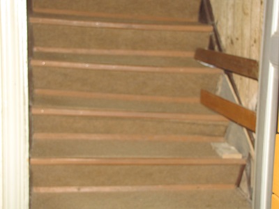 Escalier en bois.
