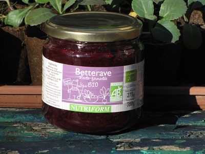 Bocal de betterave lacto-fermentée.