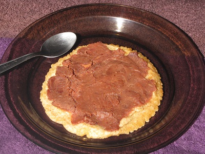 Beignet-crête avec purée de cormes.