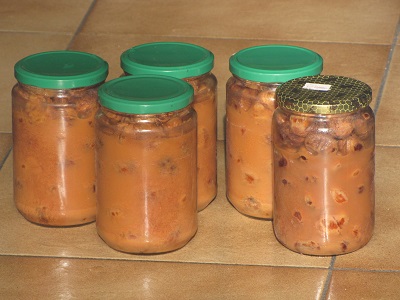 Conserves de châtaignes.