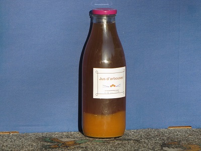 Bouteille de jus d'arbouse.