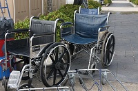 Fauteuil roulant.